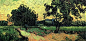 梵高 Landscape with the Chateau of Auvers at Sunset, 1890