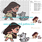 Pocahontas cross stitch pattern 