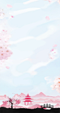 海报背景-樱花@兔子小姐1号