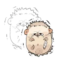 画了受伤小刺猬 - 小红书