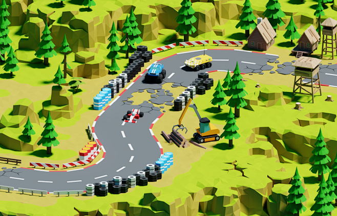 Lowpoly racing game ...