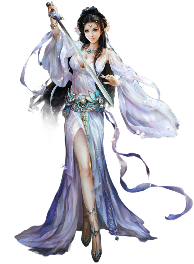 白衣剑舞女_古风好看的妹子 _T2020...