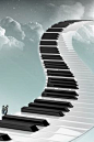 Follow the piano keys ~ "The music is not in the notes, but in the silence in…