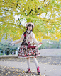 Photo shared by takecyan on December 07, 2024 tagging @satsukiai00. May be an image of 1 person, parasol, headdress, dress, costume and text.