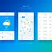 天气预报 应用软件 蔚蓝背景 UI移动端界面设计PSD tiw457f0005