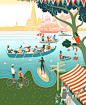 Totally Thames : This is Illustration that was used on a poster to promote the Totally Thames Festival 2015.