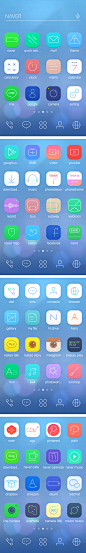 vivid line theme for Android : Android launcher theme 'vivid line' #手机UI##icons#
