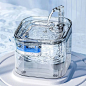 2.2 L Cat Smart Water Dispenser Water Purifier Pet Automatic Circulating Flowing Water Transparent Cat And Dog Feeding Water