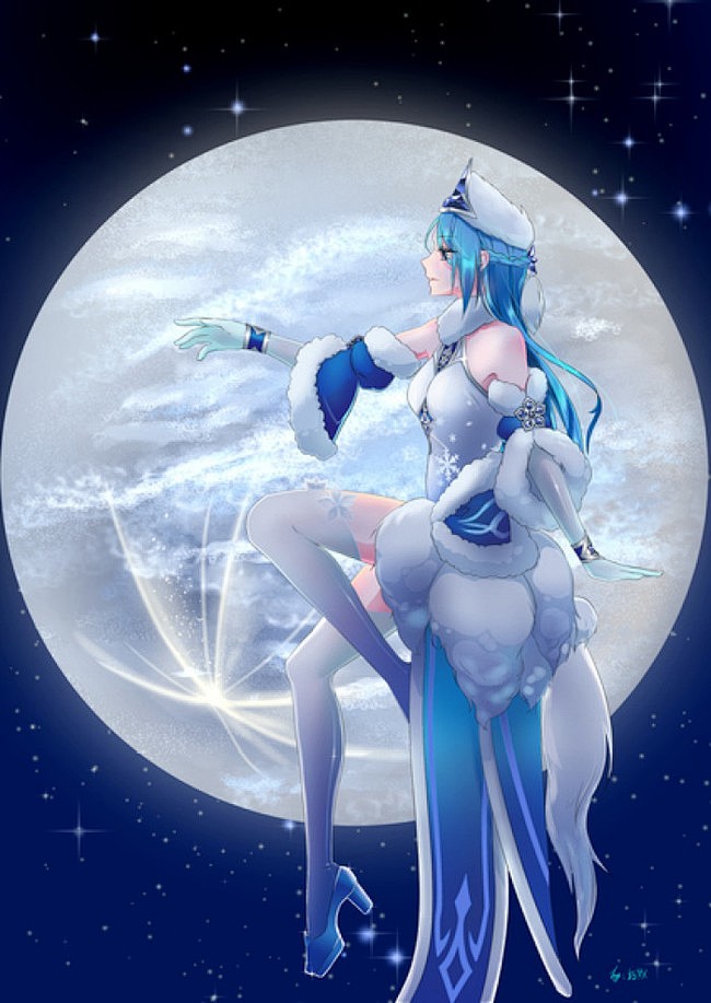 王者荣耀王昭君冰雪之华全身插画立绘