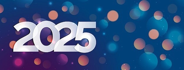 2025年新年艺术数字元素矢量图设计素材