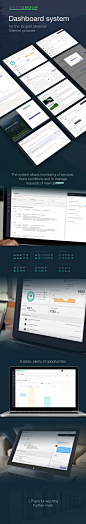 Dashboard system : Dashboard system allowsmonitoringof services, theirs conditionsand to manage requests of new users