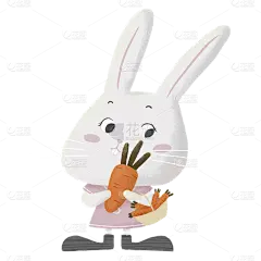 手绘可爱萌宠元素主题-兔子