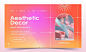 Gradient interior design company landing page template