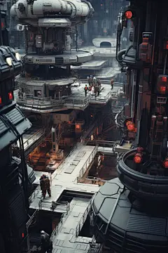 科幻核废水处理中心图片插画