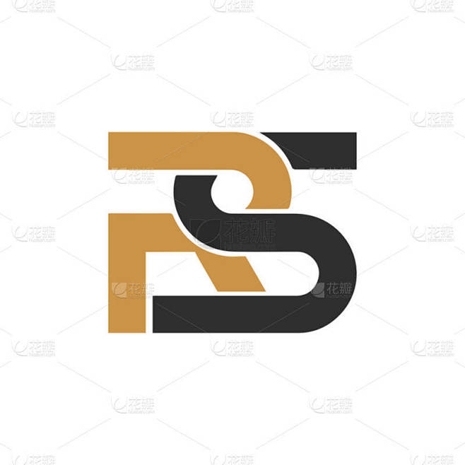 初始字母rs logo或sr logo向...
