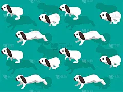 兔卡通荷兰罗普无缝背景壁纸