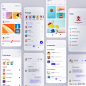 社交媒体网络聊天作品展示应用设计套件 social media network mobile application design