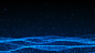 企业商务年会4K唯美蓝色闪烁粒子背景视频AE模版