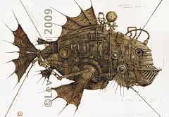 【花田艺术分享】德国蒸汽朋克动物插画师 &lt;wbr&gt;Lev &lt;wbr&gt;Kaplan
