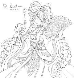 暗影惜风采集到线稿