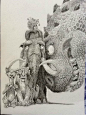 道奇 作品
很奇特的画法，右边的老兄好嚣张呀~( ⊙ o ⊙ )