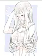 手绘 插画 线稿 手稿 黑白素材 少女 服装设计 P站 人物设计