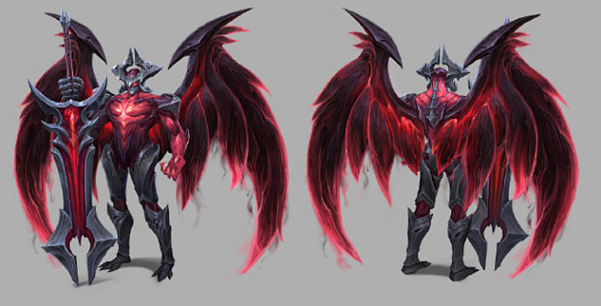 #LOL英雄#新版剑魔的模型设计稿 by...
