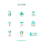 [美工云]ECO等轴等距环保主题矢量图标元素Isometric-Vector-Icon：