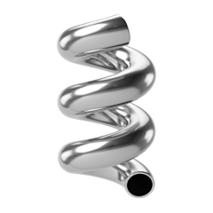 金属弹簧抽象 3d 形状