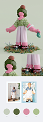 c4d cartoon character cloth color scheme fashion design ILLUSTRATION  marvelous designer 9 Mascot Maxon Cinema 4d self-portrait