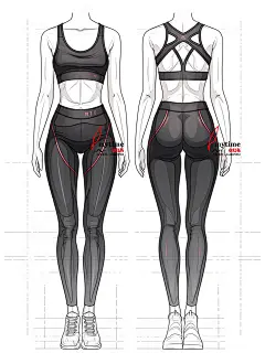 瑜伽服款式图｜AI服装设计 - 小红书