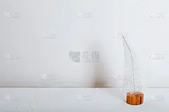 极简主义的零西部圣诞节。白色简约背景上的环保圣诞树。