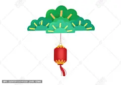 原创手绘插画古典中国风灯笼装饰