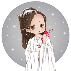 水墨风格古风插画_爱画画的小仙女__插画师作品_涂鸦王国gracg.com