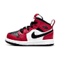 Jordan 1 Mid "Gym Red/Black/White" Toddler Boys' Shoe View 6