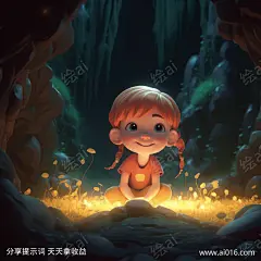 可爱的女孩_提示词查看_Midjourneyai绘图工具关键词描述词咒语_1024X1024像素-花朵,植物,发光,萤火虫,洞穴,女孩,人物,可爱的,卡通-提示词编号:2023071110035419-绘ai-www.ai016.com