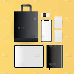 模拟平板电脑智能手机包和笔记本矢量设计