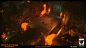 Darksiders Genesis - The Hoard - Dungeon, Jesse Carpenter : These are screenshots from the dungeon in  Chapter 05 - The Hoard.  I did the world building, lighting, VFX placement, and many assets, textures and materials for this level.  A big Thank You! to
