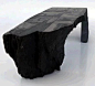 Unique stone table - combines natural edges and custom cuts