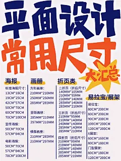 ⚠️设计尺寸大全 | 插画设计新手小白必备