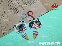 mozi216采集到樱桃弯子手工铺拼豆