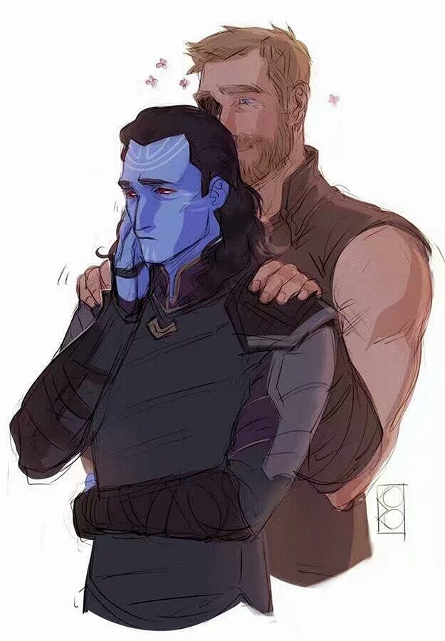 动漫锤基傲娇害羞的loki哥弟太甜了嘤嘤嘤