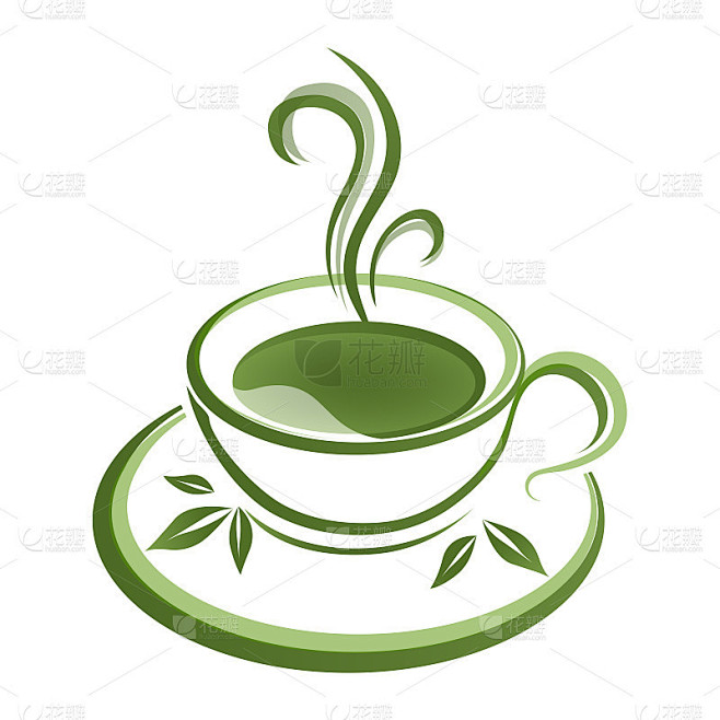 茶杯图标绿色grad