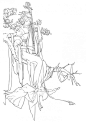 160张古风手绘线稿图片 古风动漫插画线稿图片素材 古风白描图_www.youyix.com