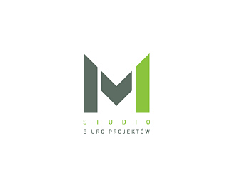 M Studio建筑设计公司标志设计