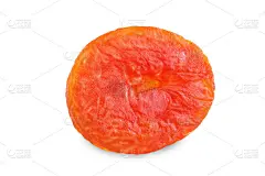 在白色孤立的背景上的杏干