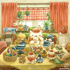 哦哇井采集到可爱插画