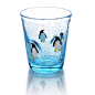 正品新品推广 透明家居装饰手工玻璃杯 镶嵌式企鹅公仔玻璃水杯-淘宝网