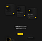 Apple Watch ，苹果表，夜间模式，Boro Ui for apple watch apps : A clean and modern look for the Apple Watch user interface. Futuristic palette and shadows will make your design unforgettable 