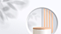 Abstract minimal scene with geometric forms. white podium with leaves. product presentation, show cosmetic product display, podium, stage pedestal or platform. Premium Vector